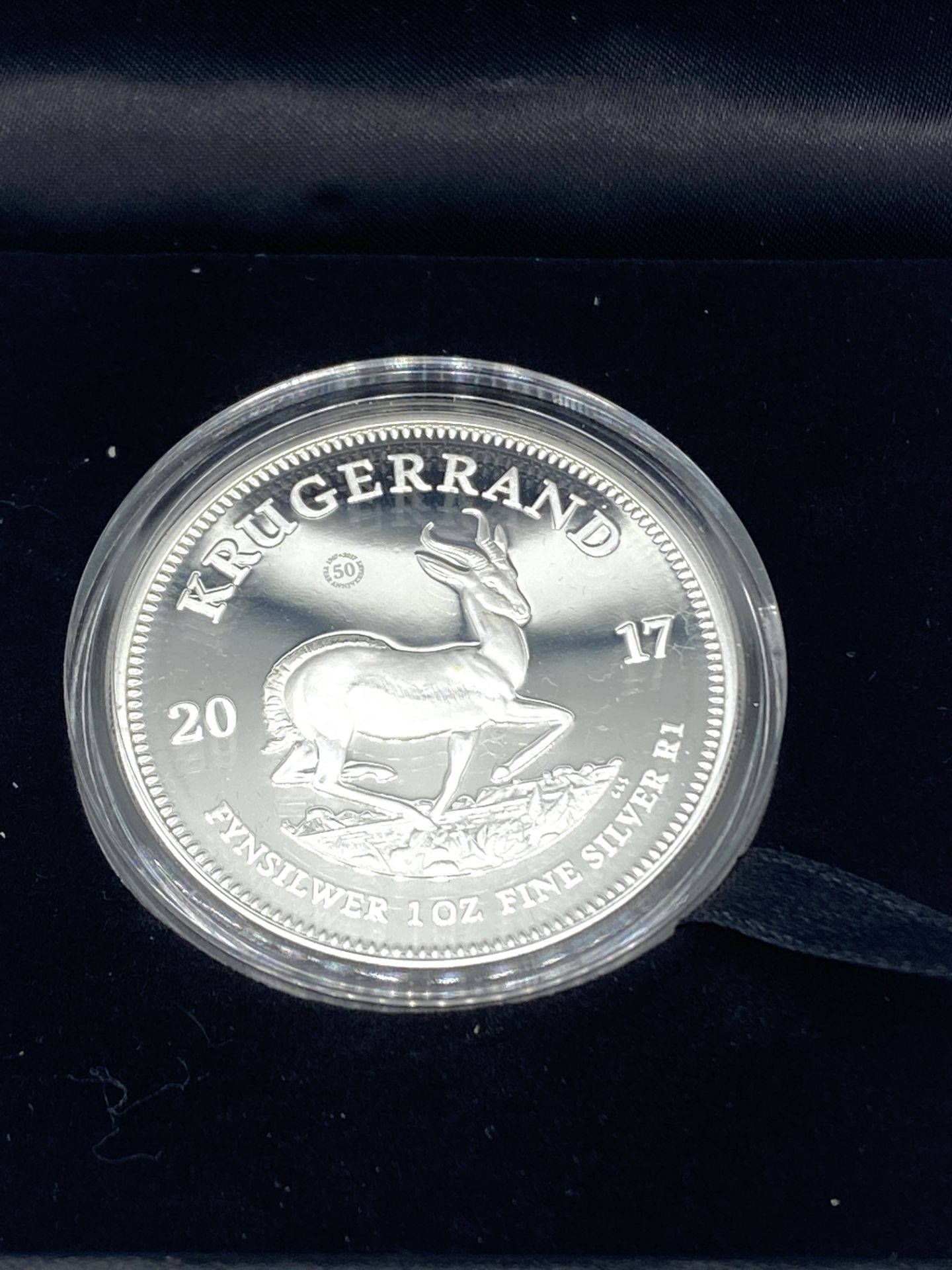 South African mint one ounce silver proof Krugerrand - Bild 2 aus 3
