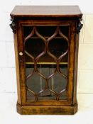 Mahogany glass fronted music cabinet