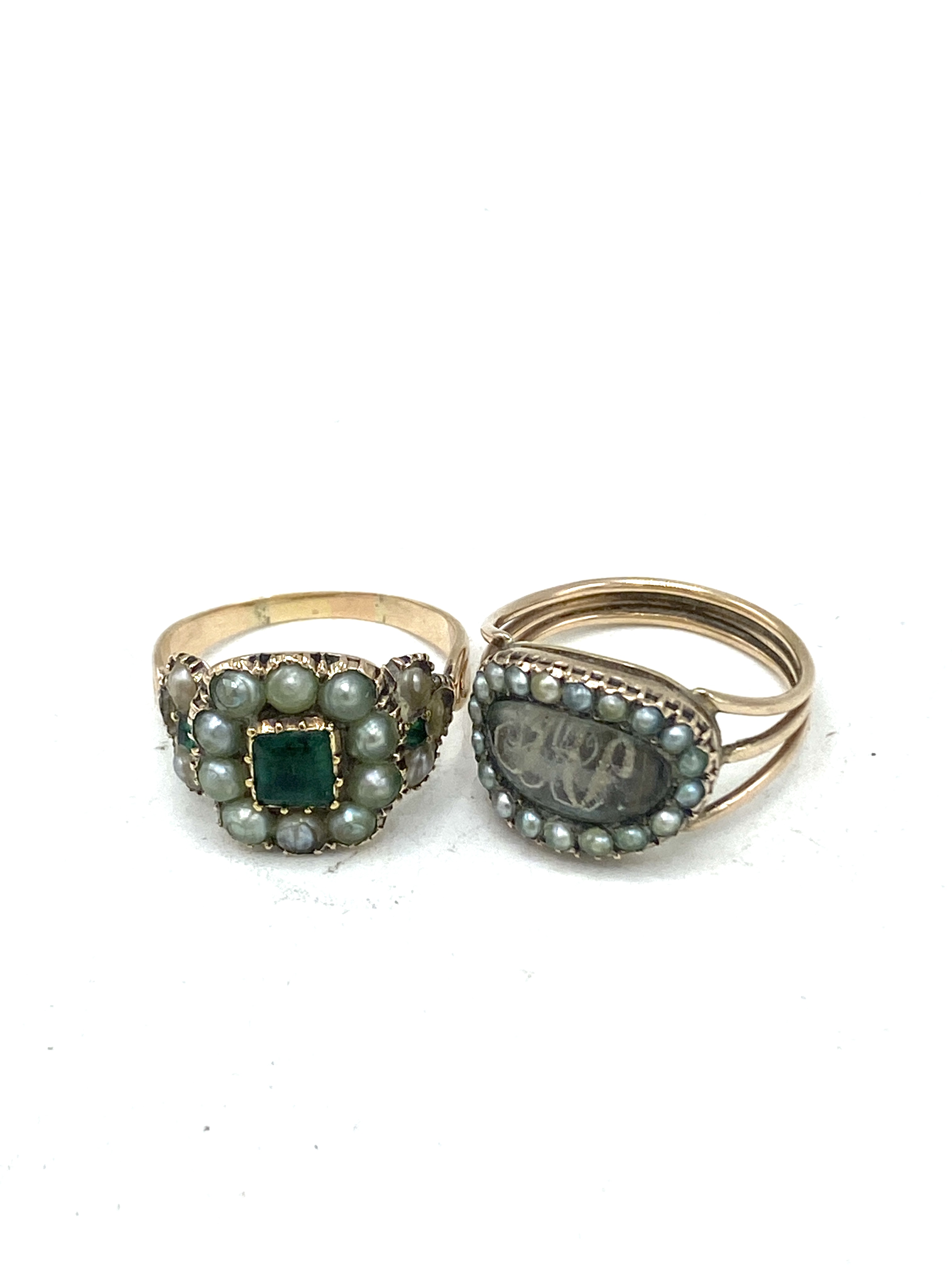 19th century emerald and pearl ring