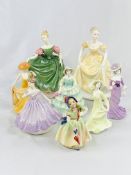 Quantity of Coalport figurines