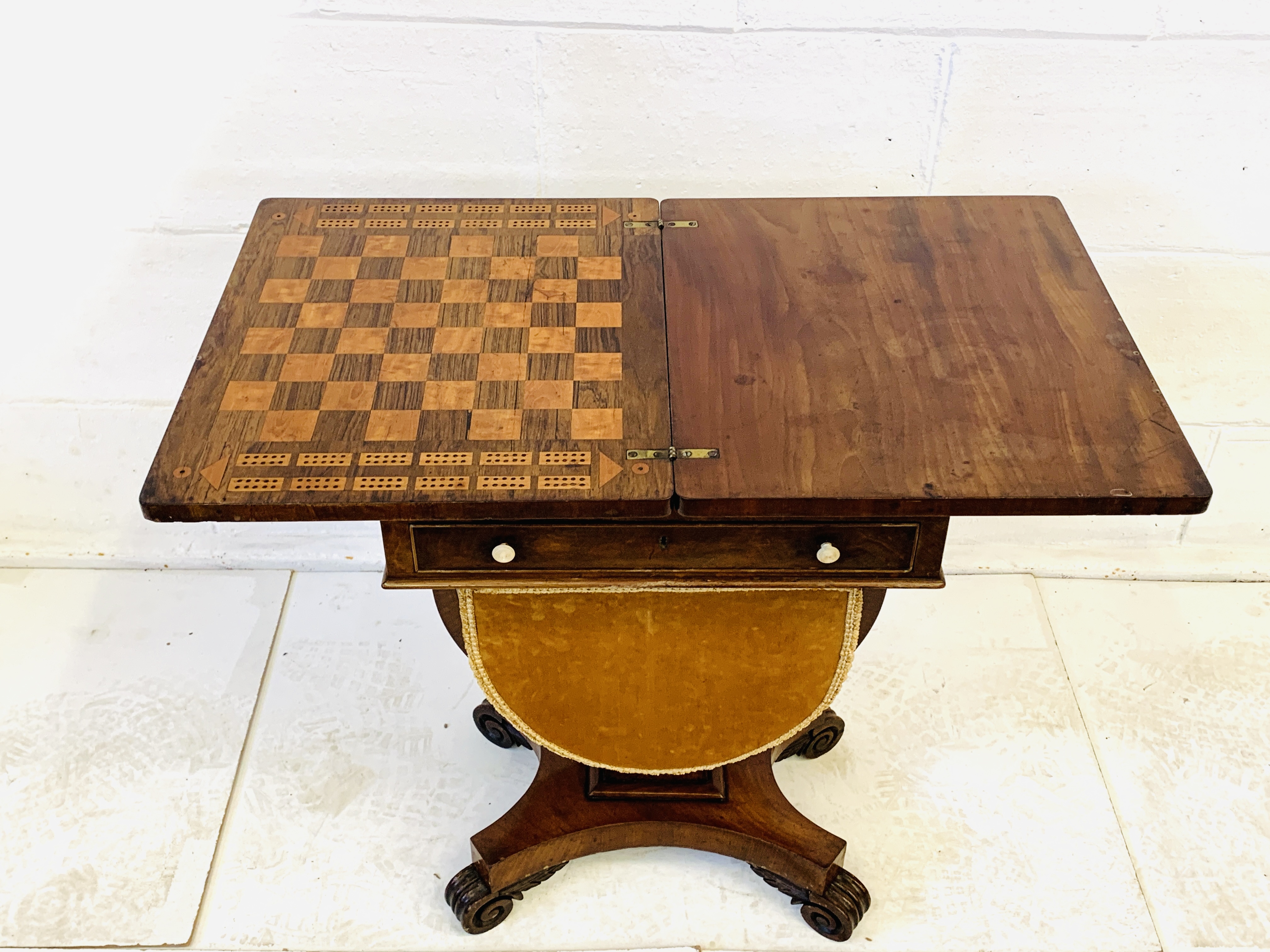Mahogany sewing table - Image 4 of 6