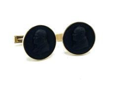 Pair of gold cufflinks