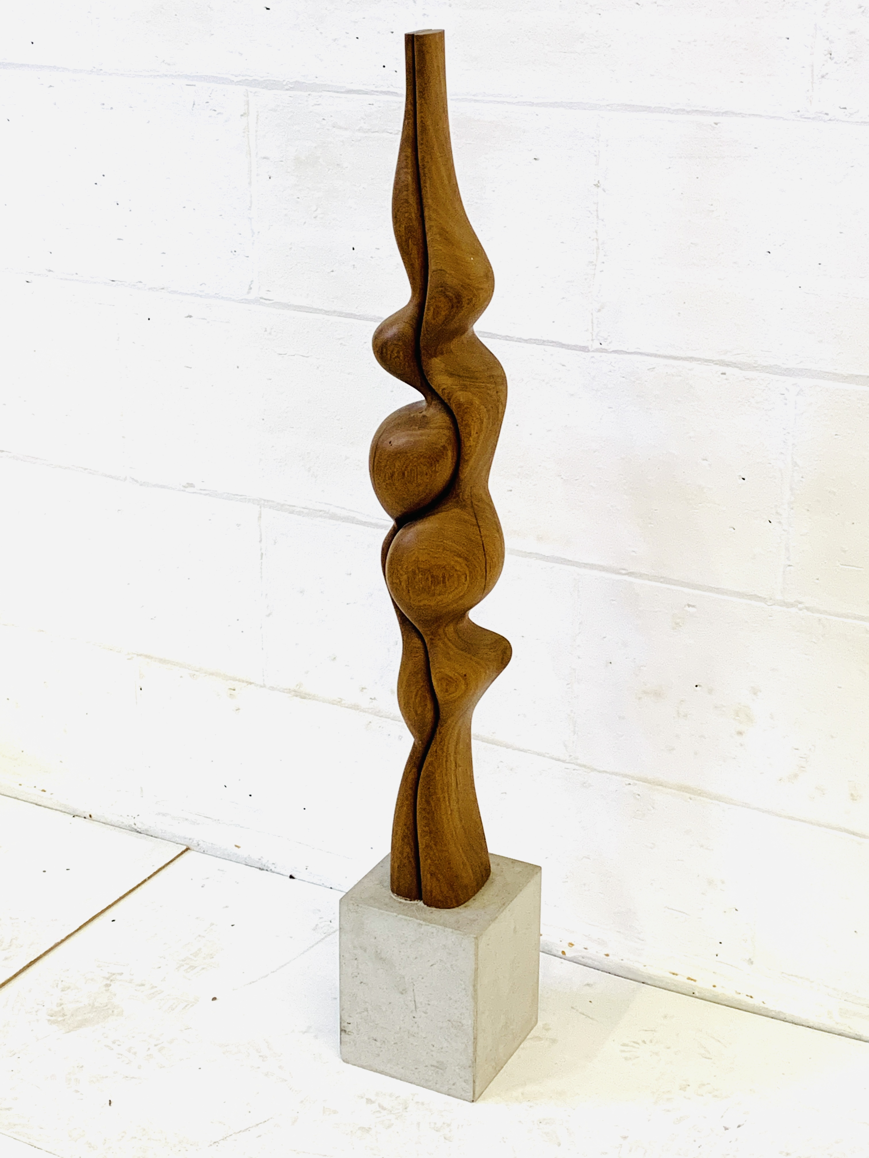 Abstract wood sculpture - Image 3 of 3