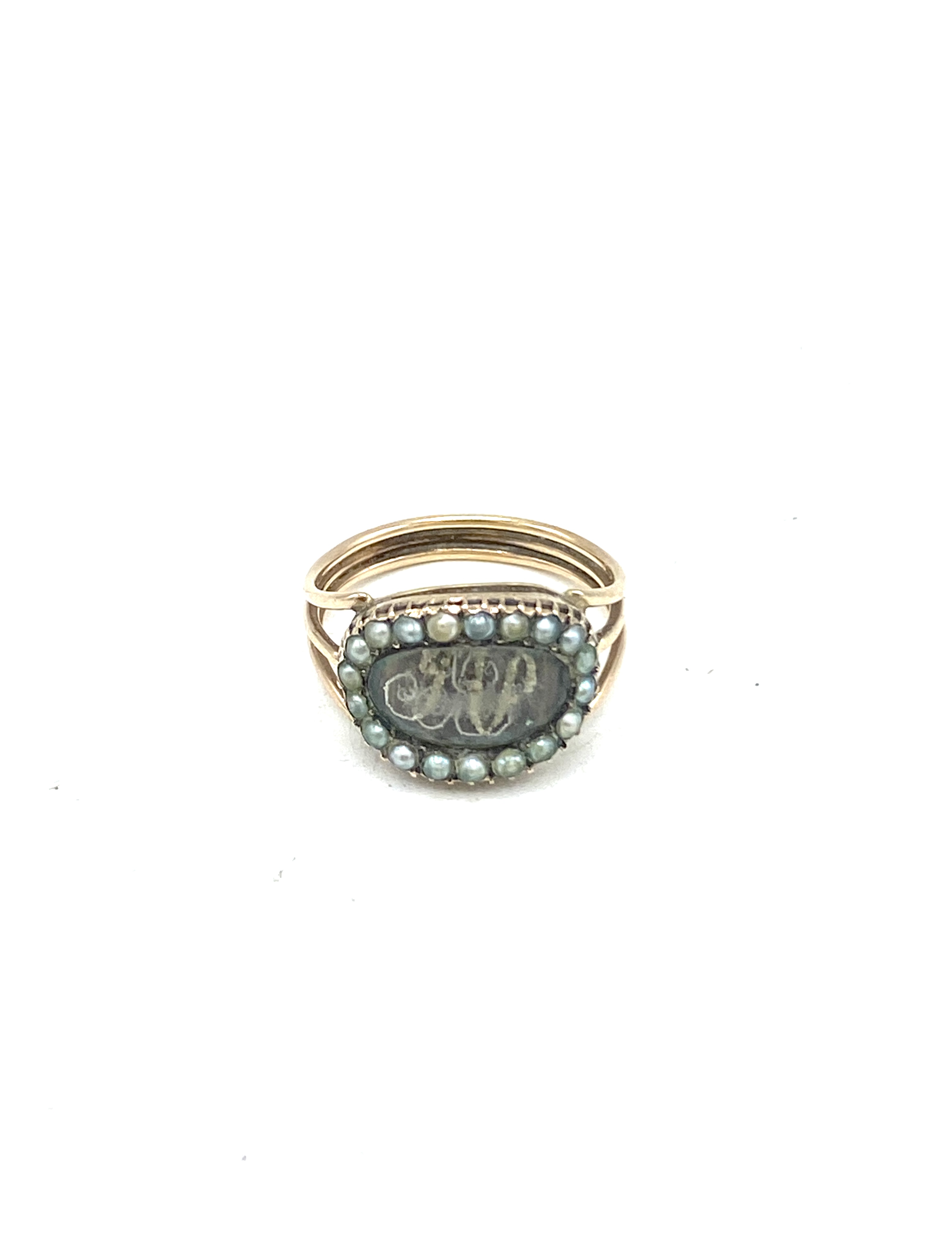 19th century emerald and pearl ring - Image 2 of 8