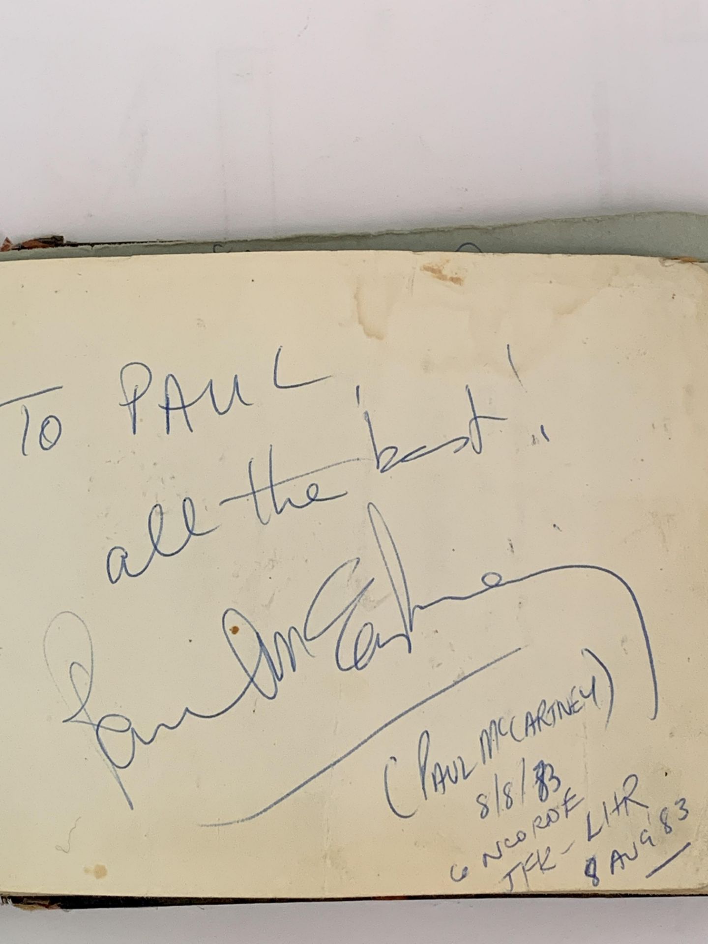 Autograph book with signatures of famous passengers flying on Concorde - Bild 26 aus 41