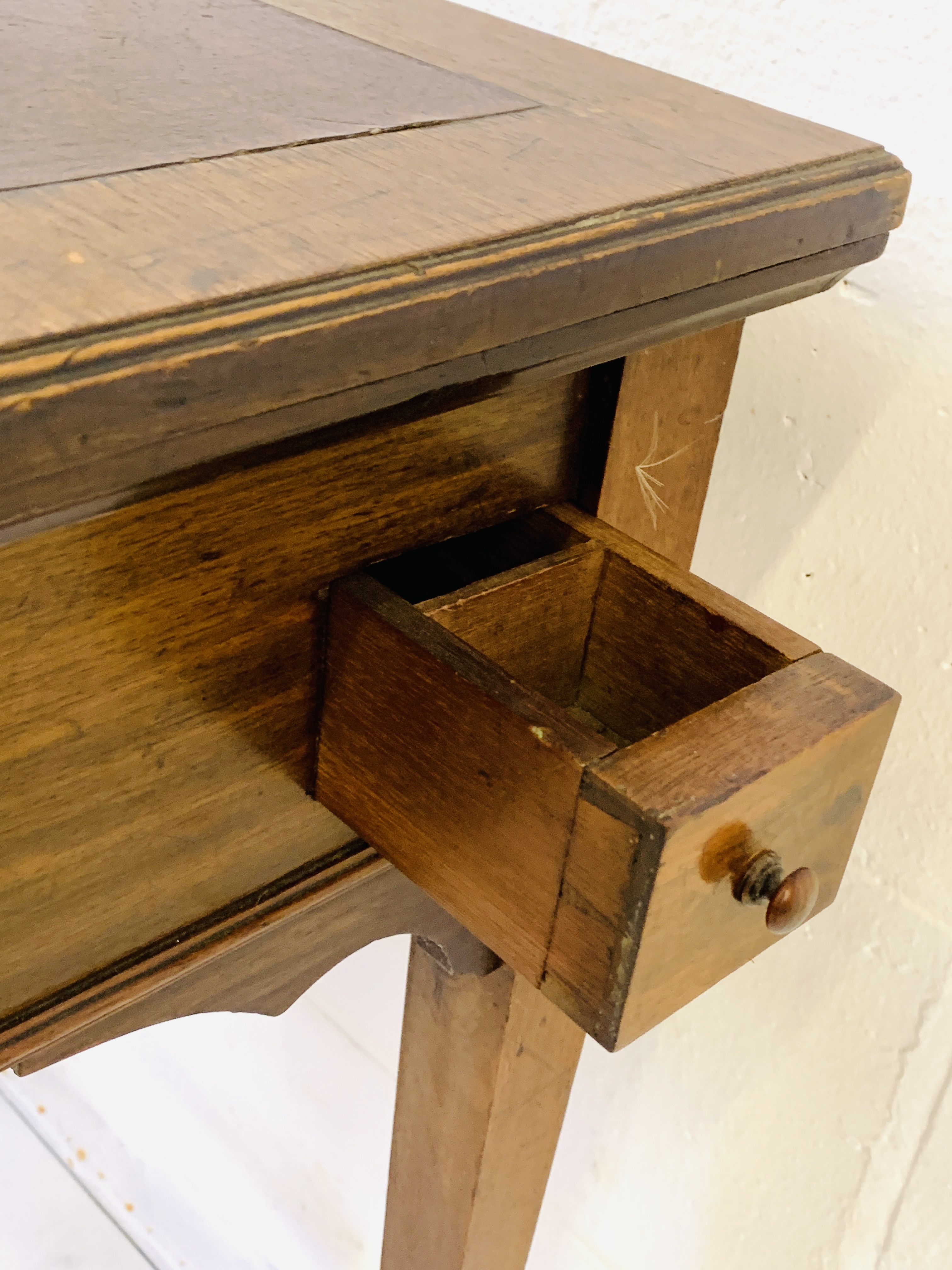 Mahogany writing table cum games table. - Image 6 of 7