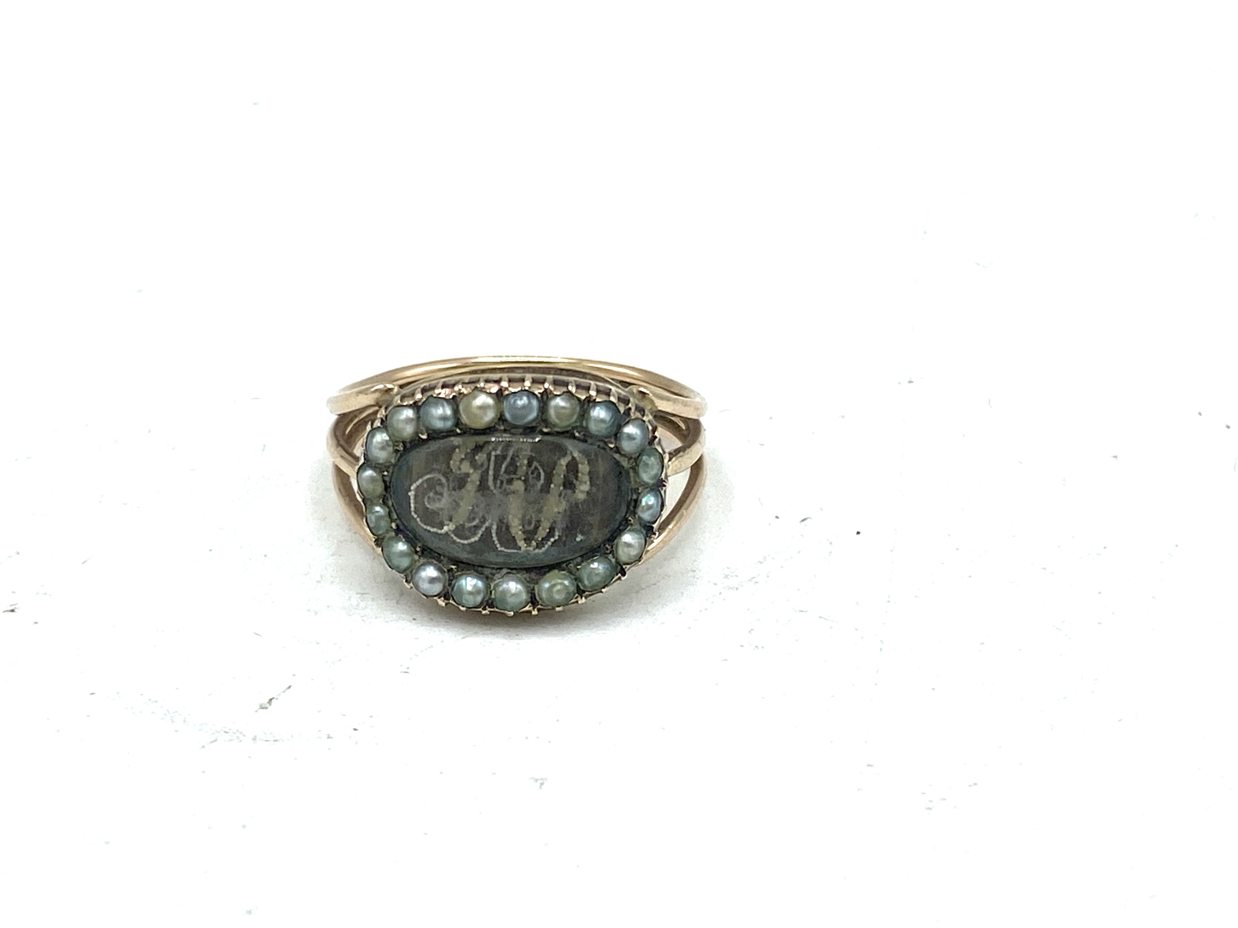 19th century emerald and pearl ring - Image 4 of 8