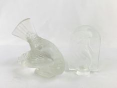 Lalique frosted glass bird