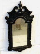 Carved wood wall mirror