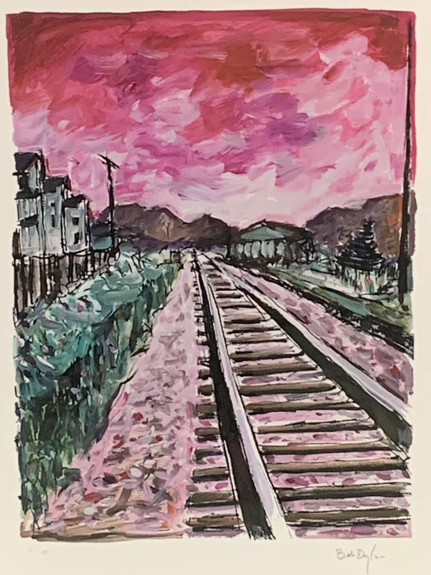 Bob Dylan (B1941 - ) 'Train Tracks' Drawn Blank Series, Portfolio of four artist signed prints - Bild 9 aus 15