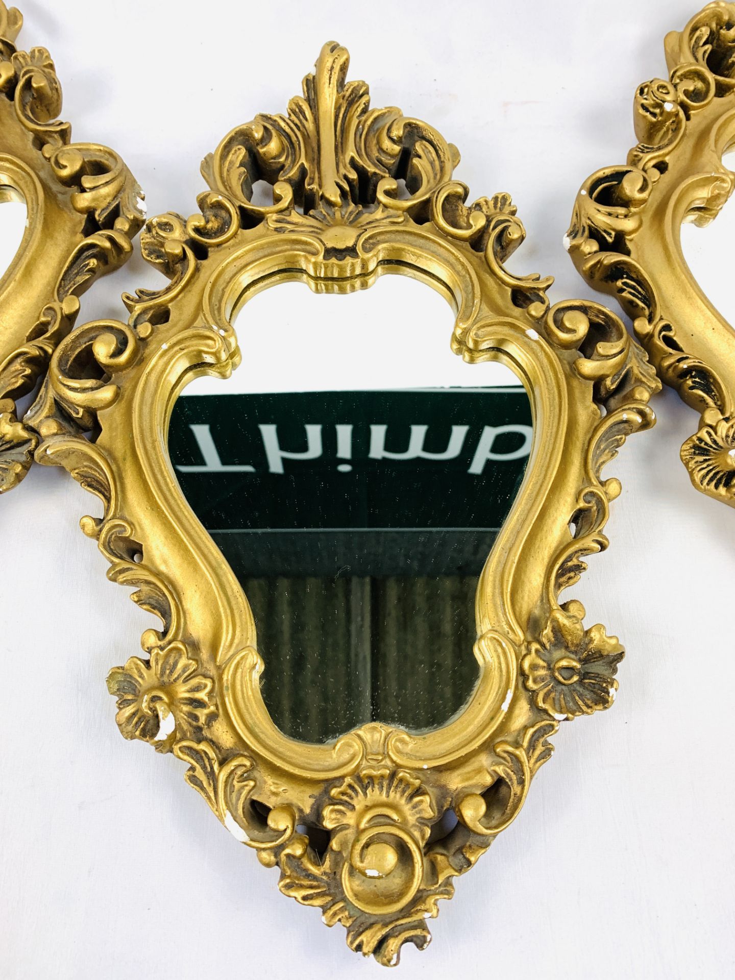 Four gilt frame pillar mirrors - Image 4 of 6