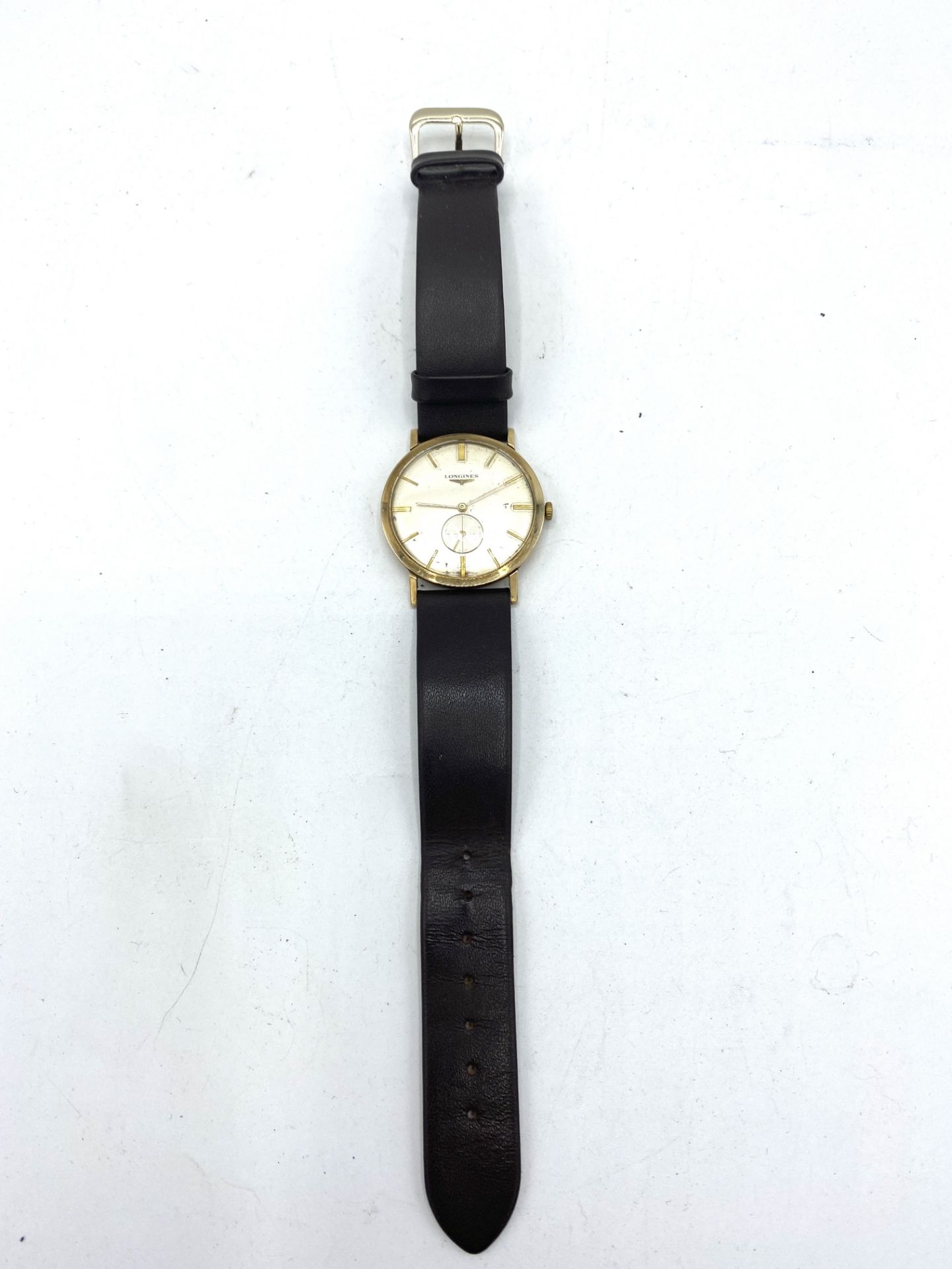 9ct gold cased Longines wrist watch