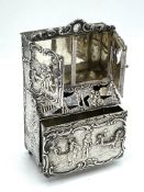 Dutch silver 20 secretary cabinet