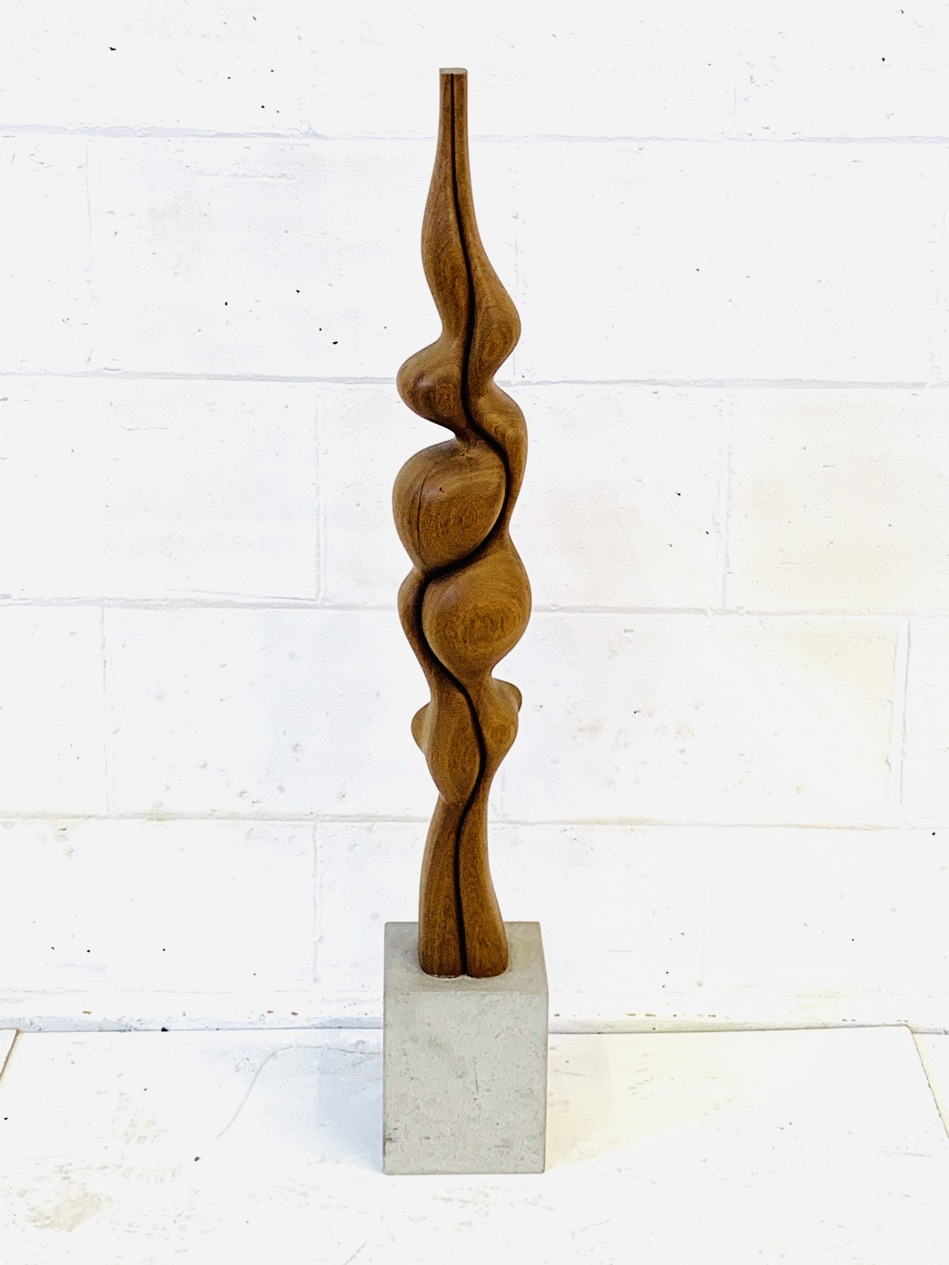 Abstract wood sculpture