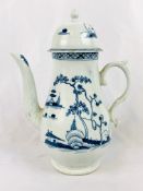 Liverpool blue and white coffee pot