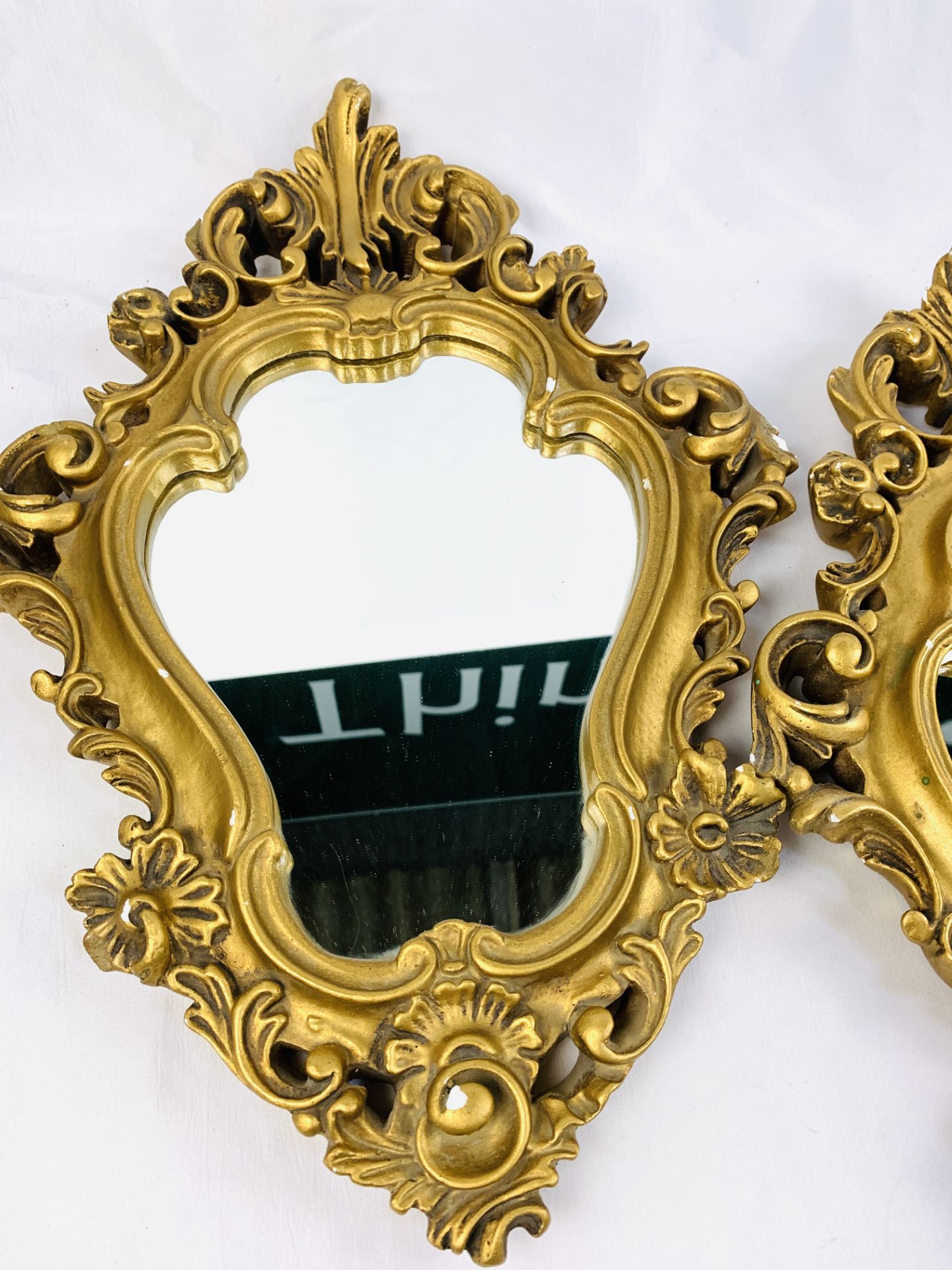 Four gilt frame pillar mirrors - Image 3 of 6
