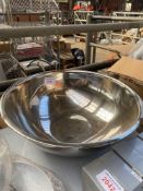 Large stainless steel mixing bowl