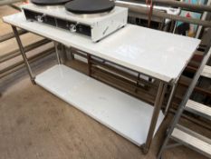 Stainless steel preparation table with undershelf