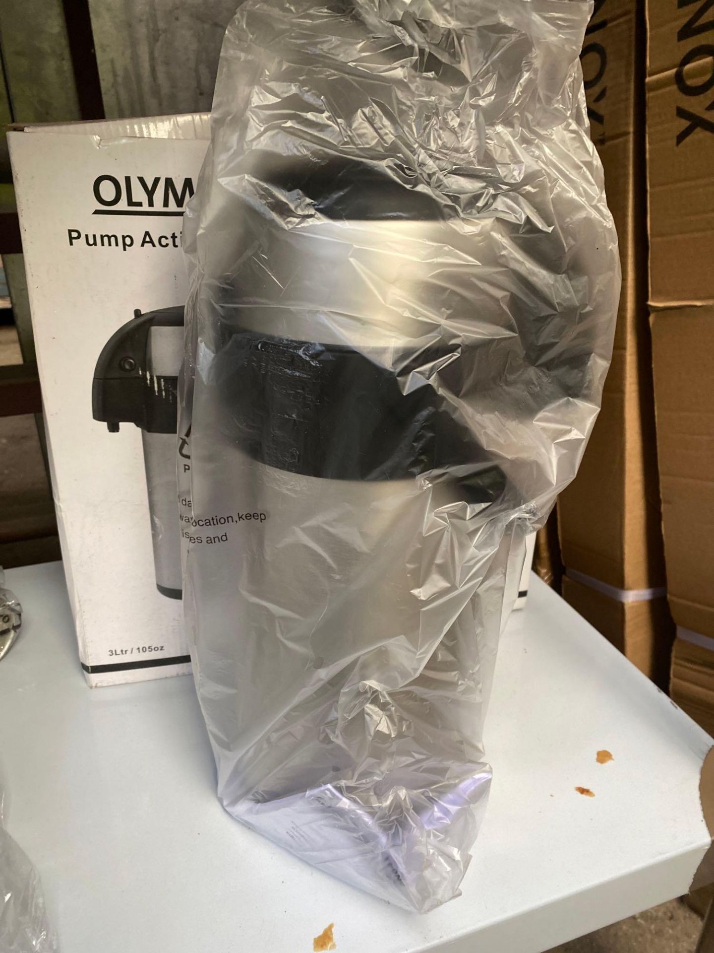 Three Olympia pump action air pots - Image 2 of 2