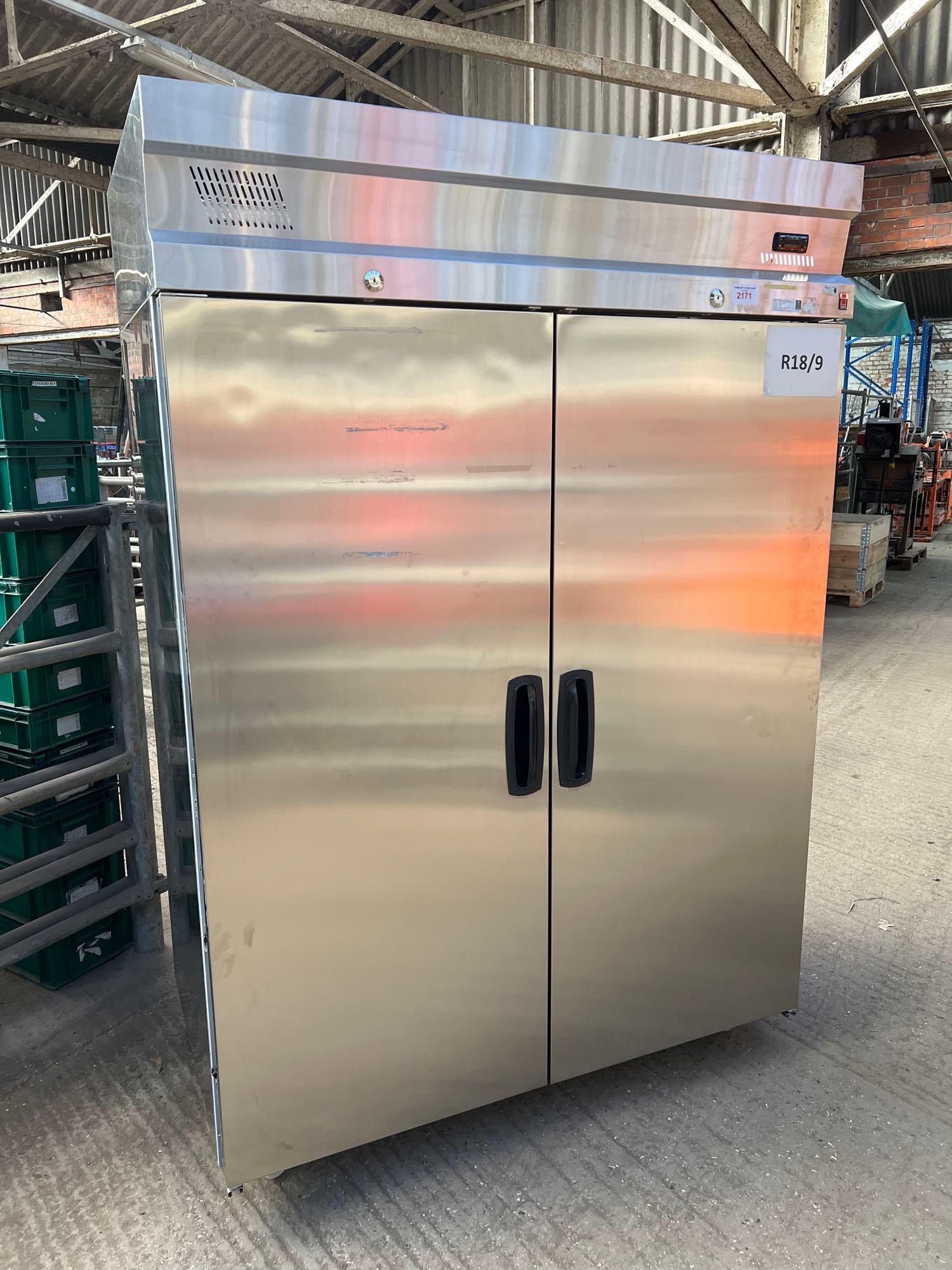 Double door stainless steel mobile fridge