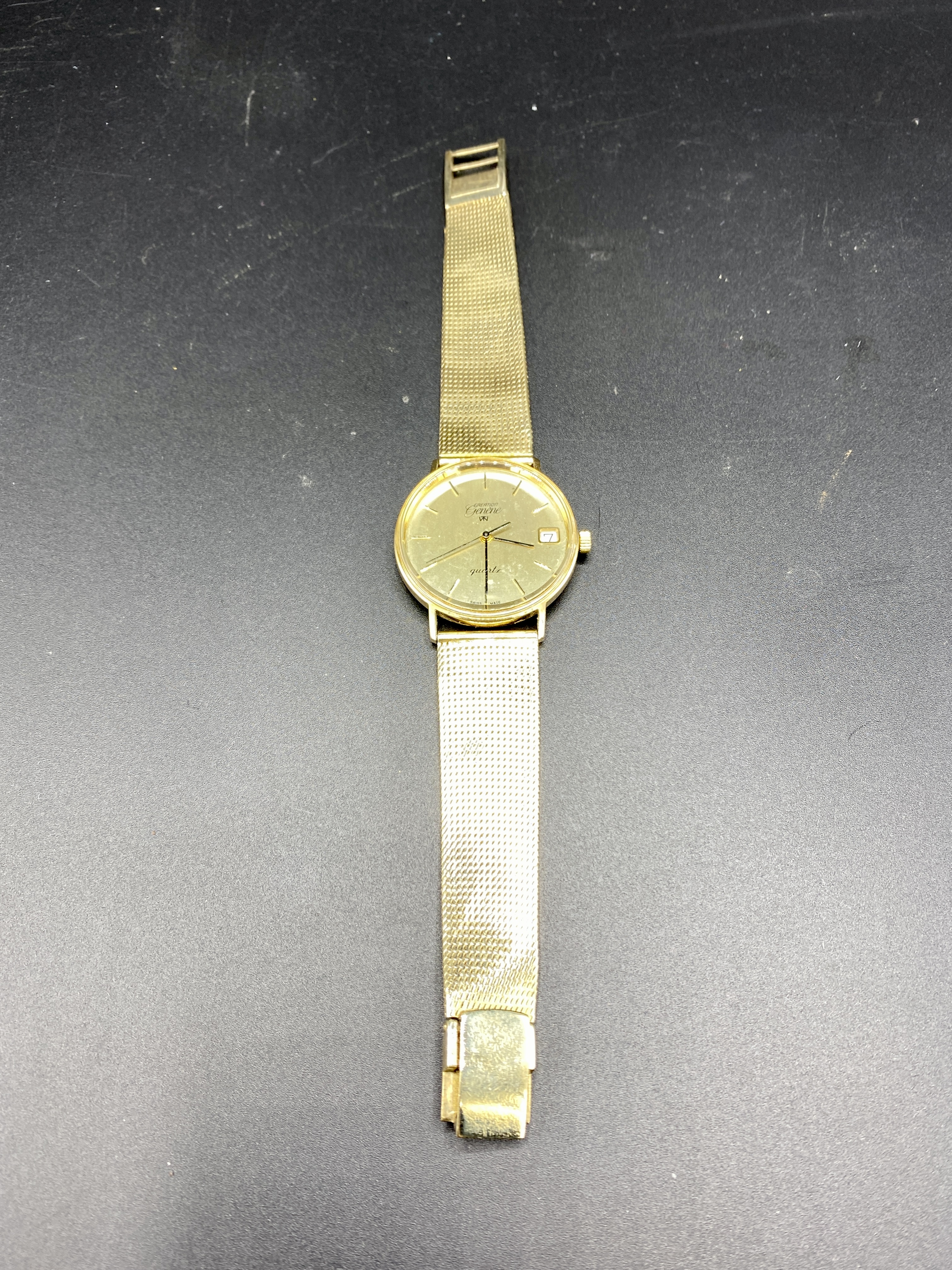 Creation Geneve 9ct gold case quartz wrist watch - Image 2 of 6