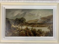 Framed oil on canvas of Ben Nevis