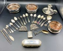 Collection of silver and silver plate items