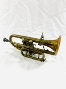 A brass 'Solbron' trumpet by Boosey & Co