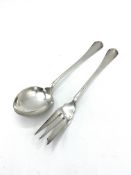 Christofle serving spoon and fork