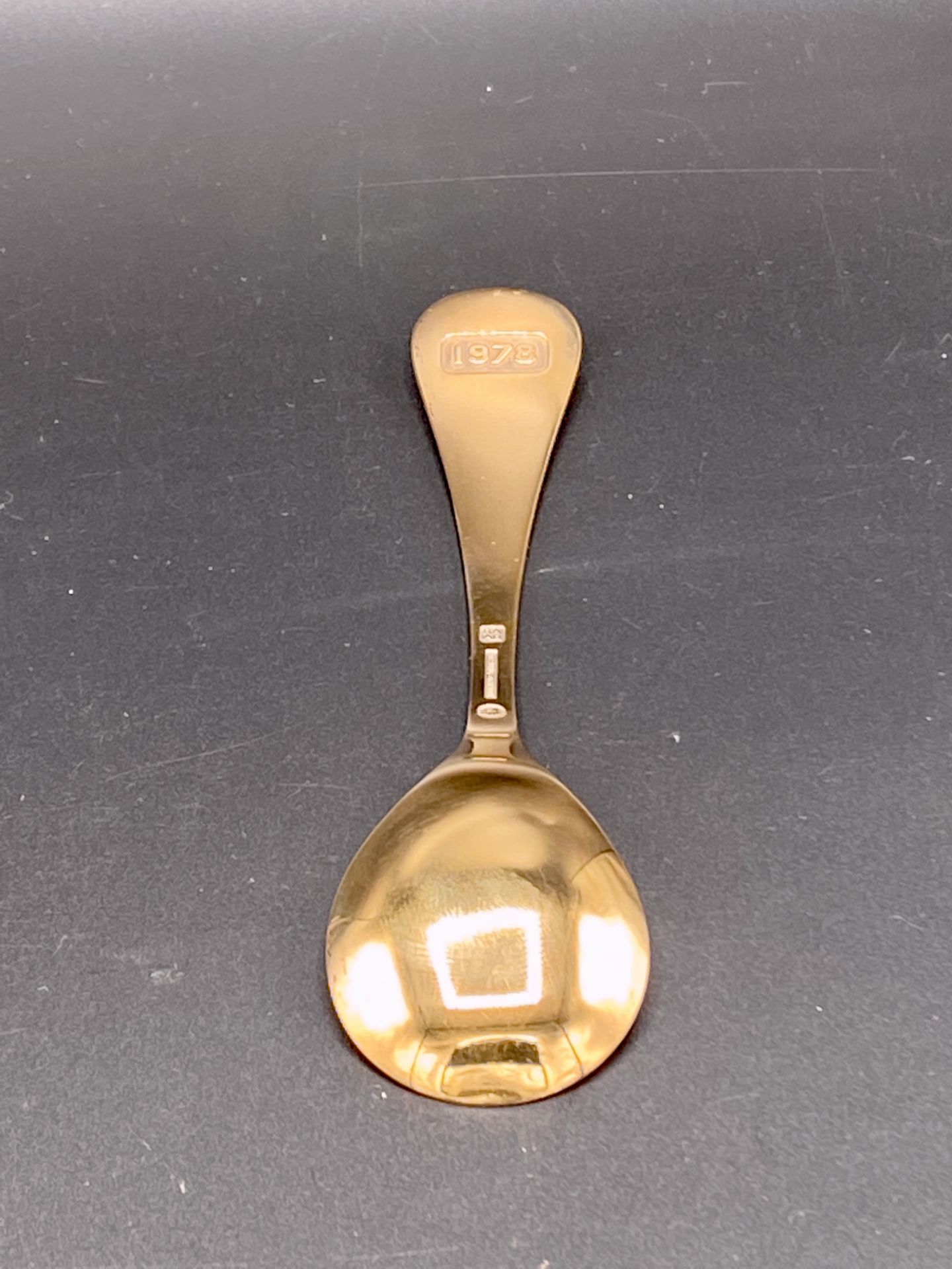 Georg Jensen Danish silver gilt 'globe flower' annual spoon - Bild 3 aus 4