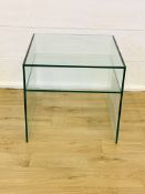 Glass occasional table