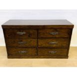 Oak style chest of drawers