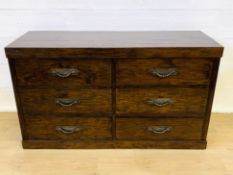 Oak style chest of drawers