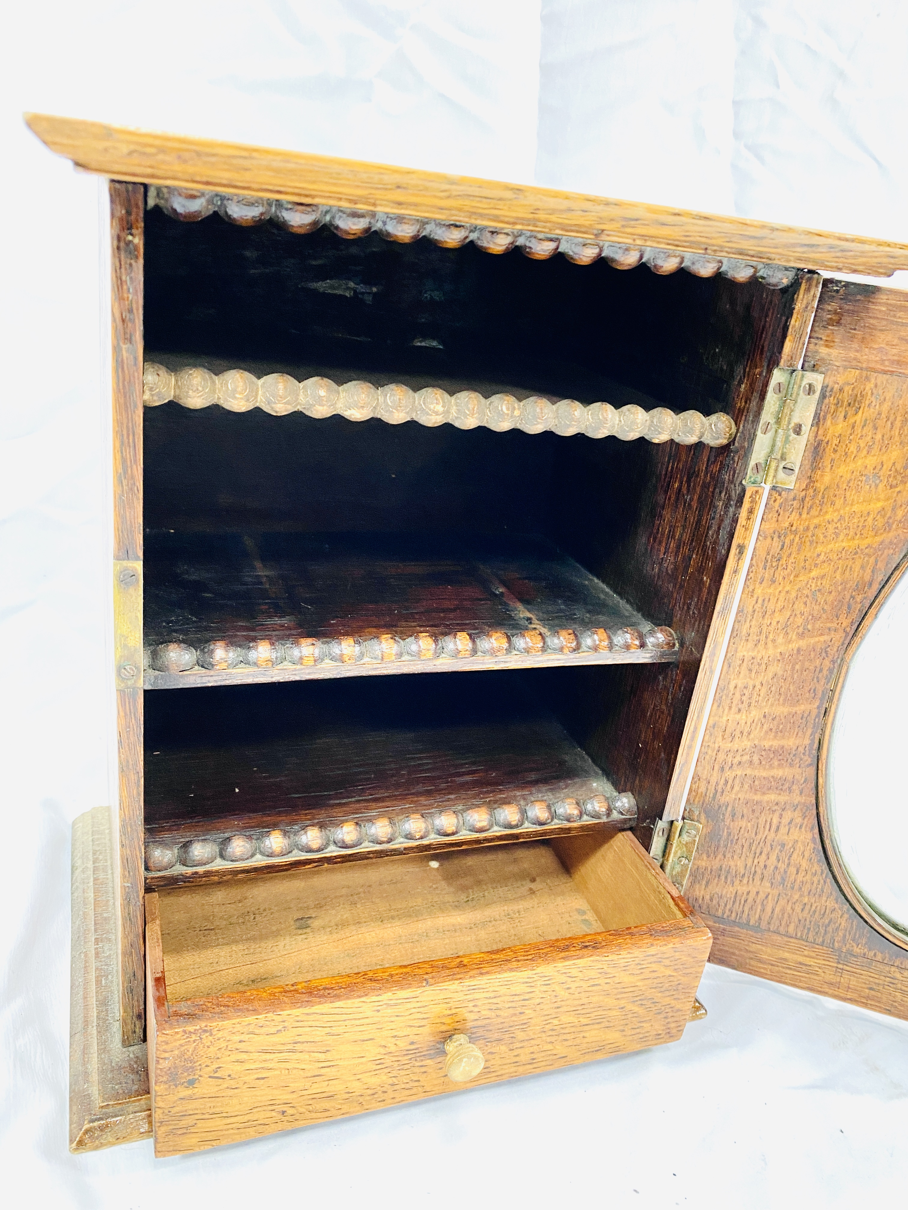 A boxed set of weights together with a small oak cabinet - Image 4 of 5