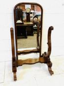 Mahogany cheval mirror