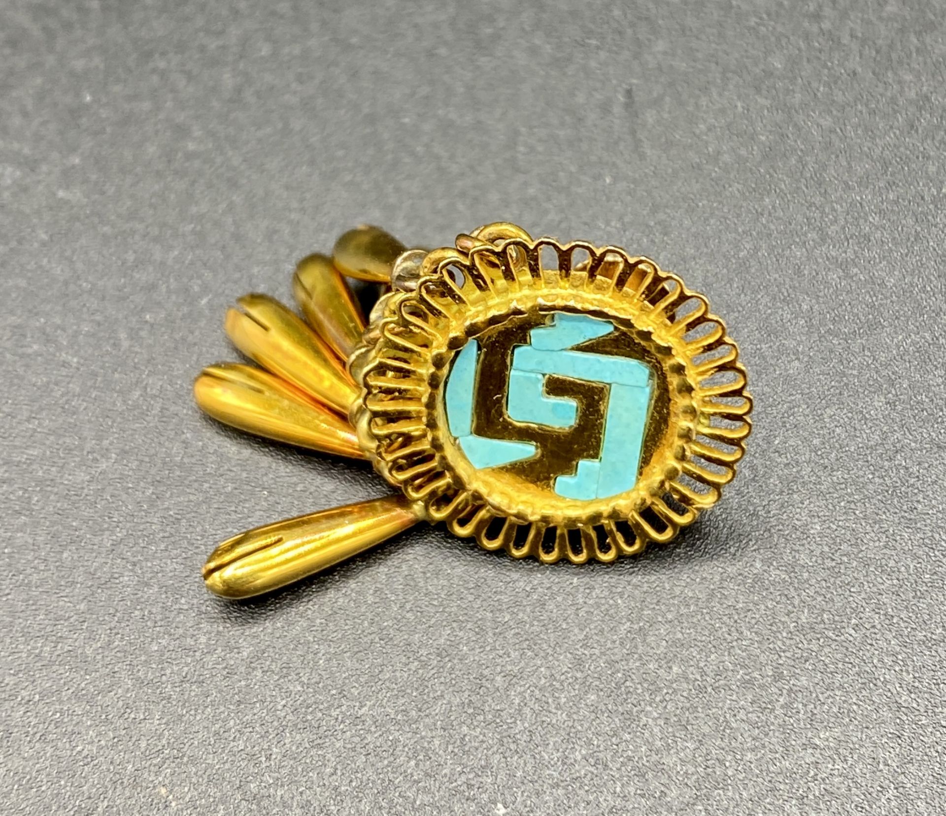 A pair of 9ct gold Greek tassel earrings - Image 3 of 3
