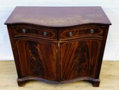 Mahogany serpentine fronted sideboard