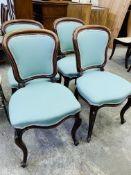 Four mahogany dining chairs