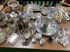 A quantity of silver plate