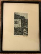 Three framed and glazed lithographic prints of Schonbrunn in Vienna