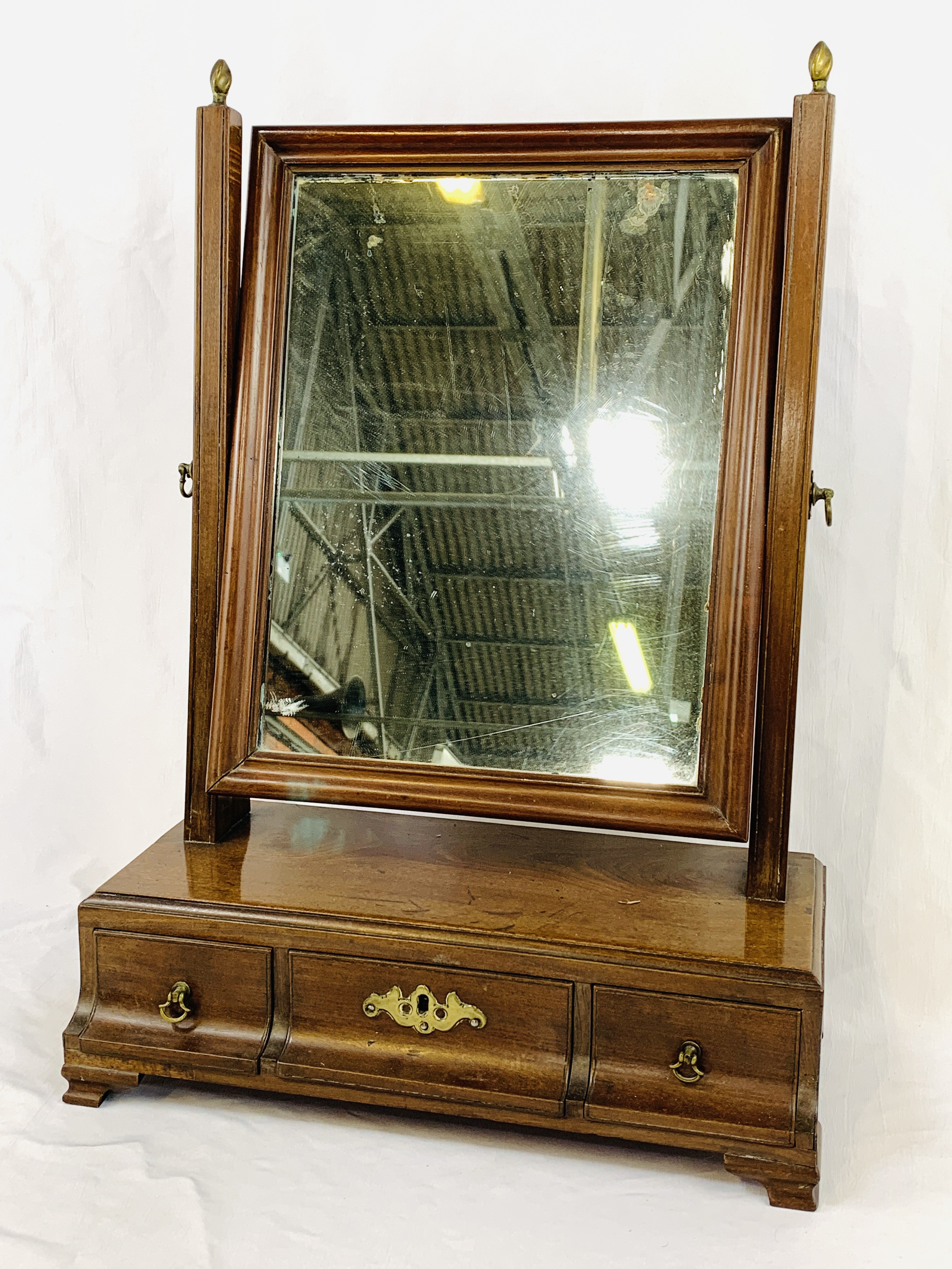 Mahogany toilet mirror