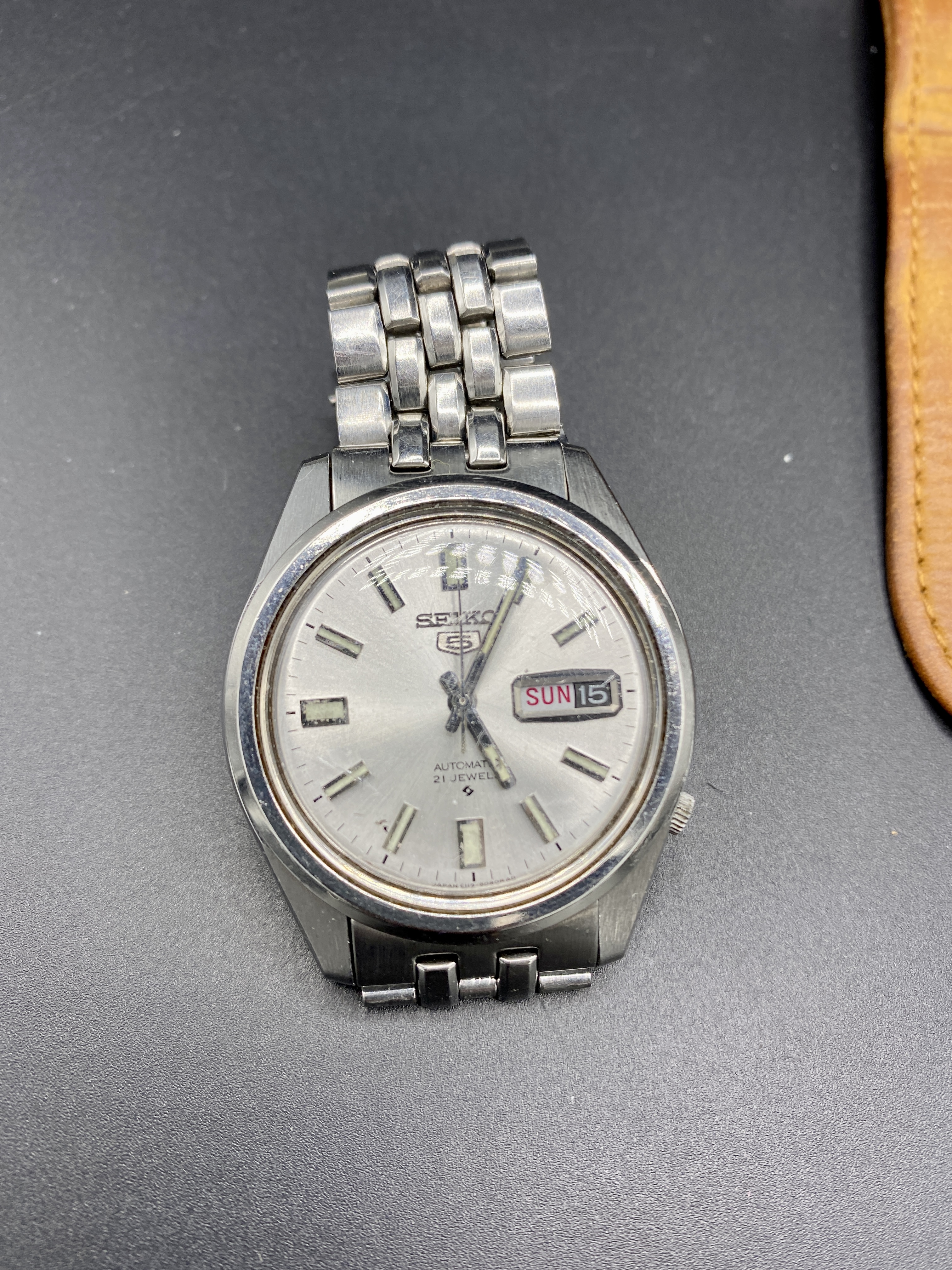 Seiko automatic gent's wrist watch with day and date aperture, with 5 other wrist watches - Image 2 of 7