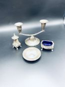 Collection of hallmarked silver items