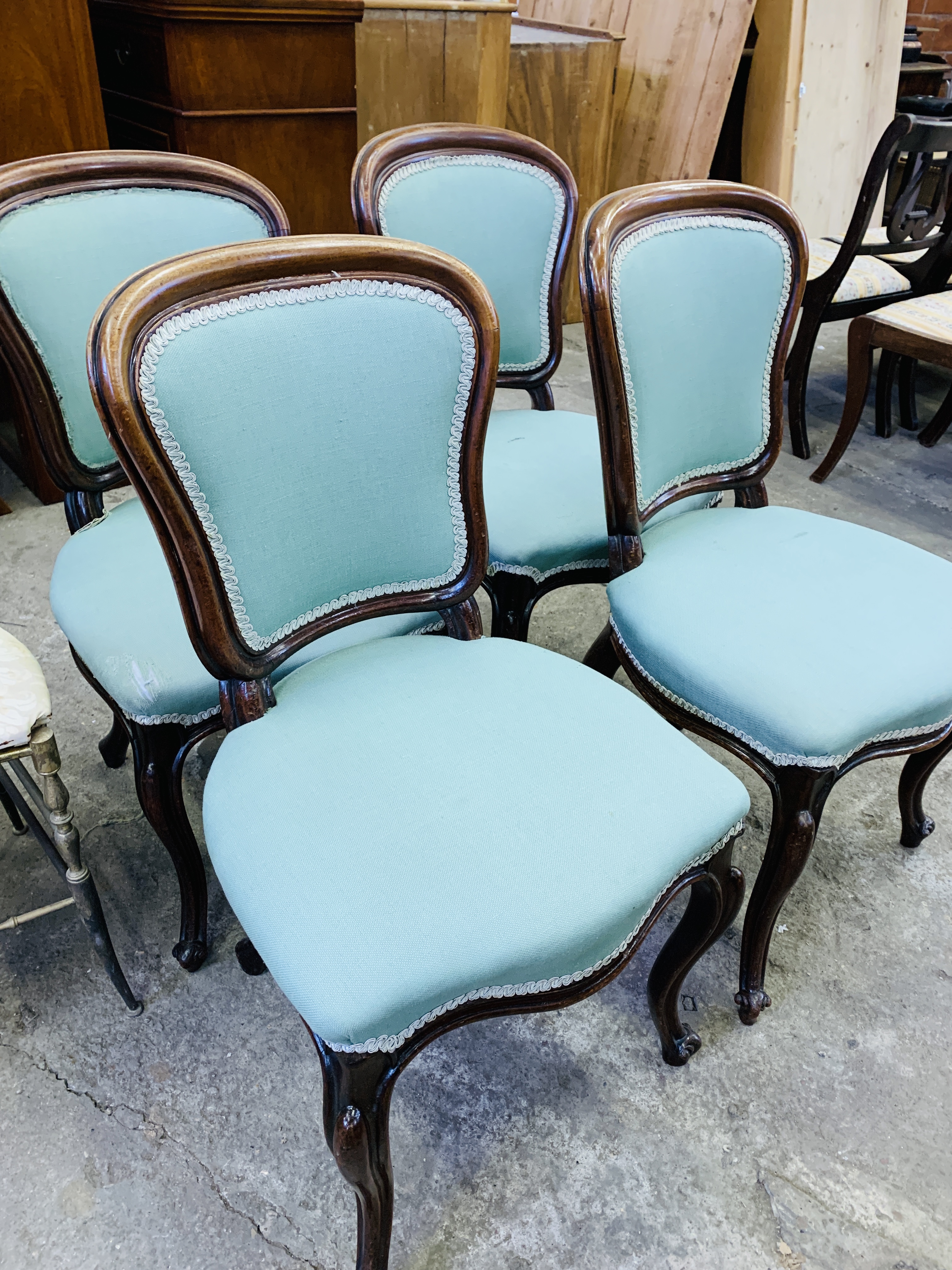 Four mahogany dining chairs - Image 4 of 4