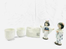 A collection of Lladro items
