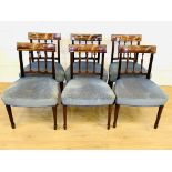 Set of six mahogany dining chairs