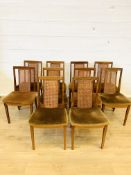 Set of ten G-plan dining chairs
