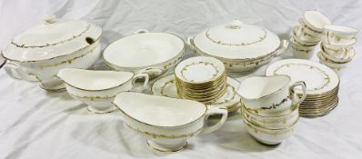 A Royal Worcester 'Gold Chantilly' part dinner service