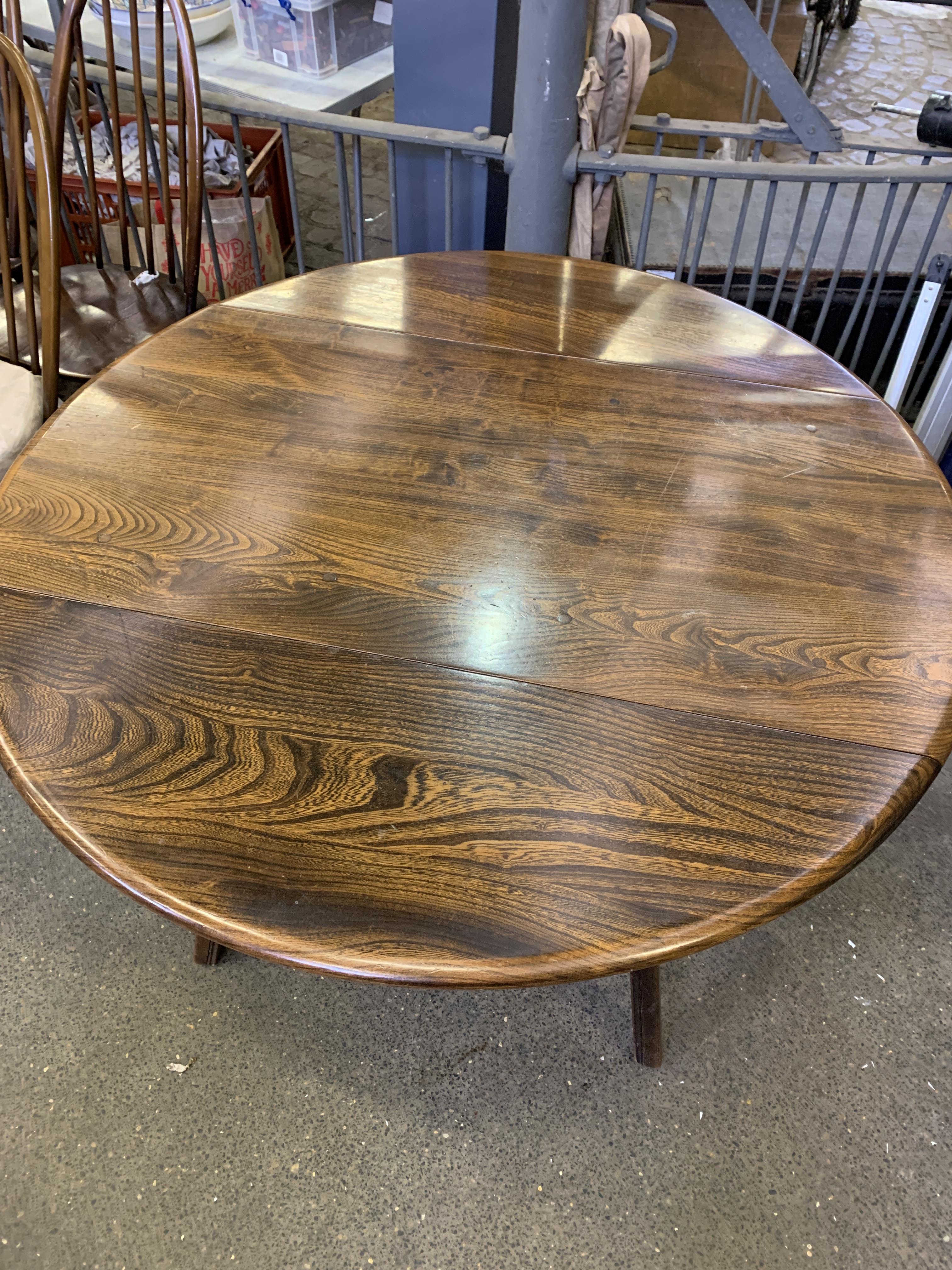 Ercol drop leaf dining table - Image 2 of 5