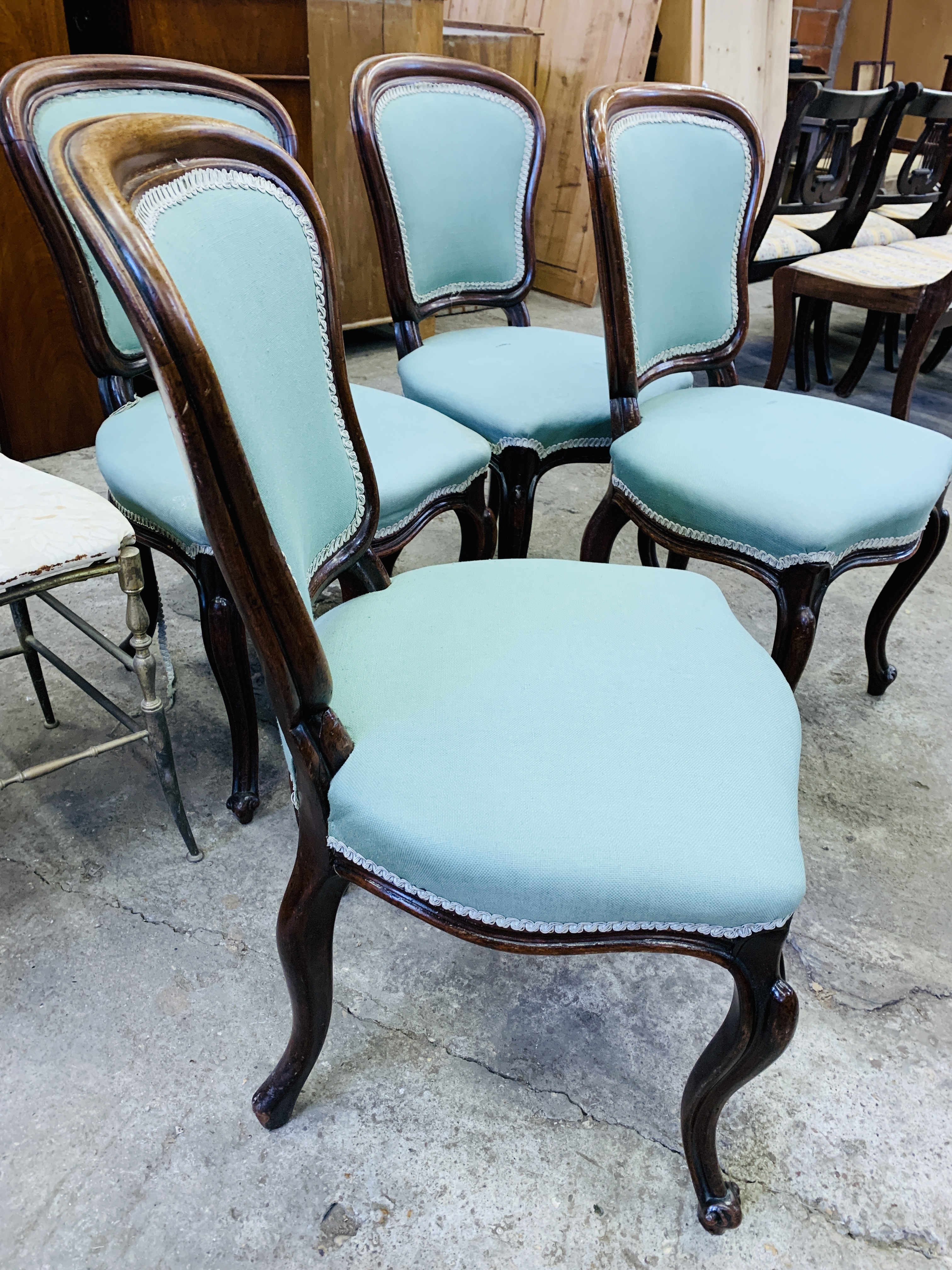 Four mahogany dining chairs - Image 2 of 4